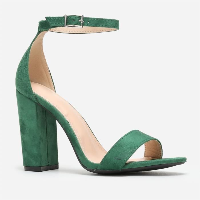 sandale talon verte