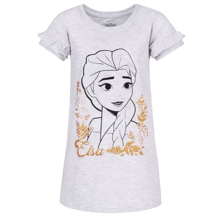 Disney La Reine des neiges chemise de nuit fille grise paillettes Gris Cdiscount Pret a Porter