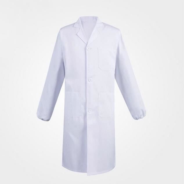 Manteau de m?�decin en coton blanc - Marque - Mod?�le - Manches longues - Poches - Homme Blanc 