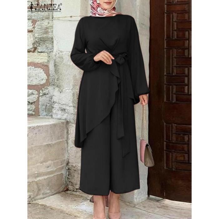 Survêtement Femme CheChury 2 Pièces - Ensemble Manches Courtes + Pantalon Droit, Col V - Loungewear Été Automne