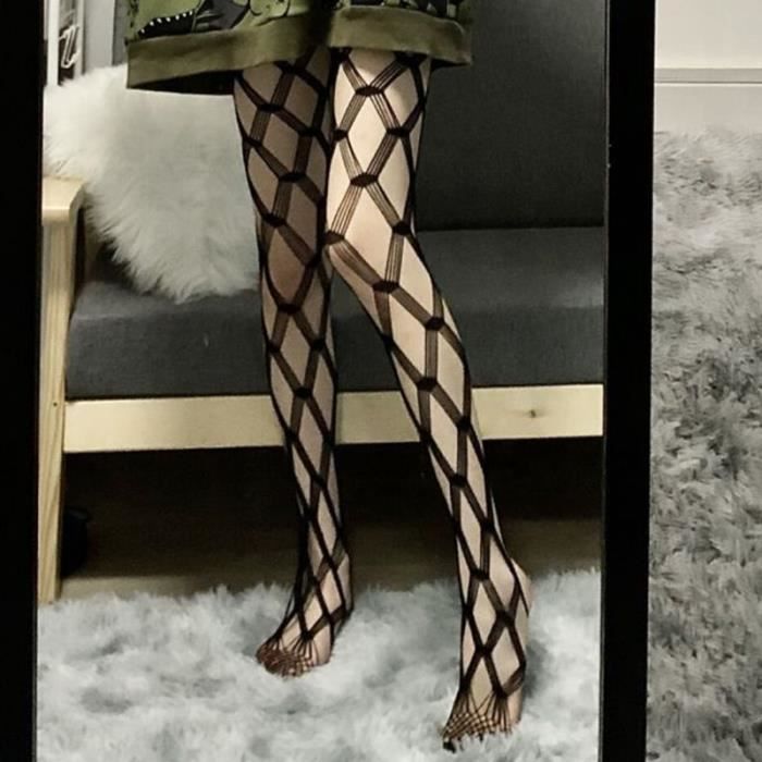 Collants Filet De Pêche Sexy XSQD - Maille Fine Élastique, Look Minceur Et Audacieux