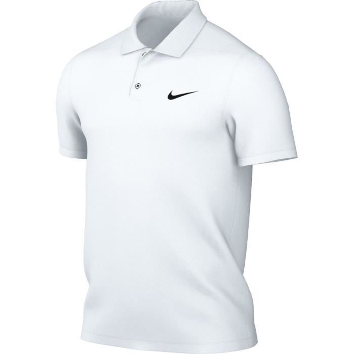 Polo Nike Dri-Fit Victory - Homme - Golf - Blanc/Noir - Manches