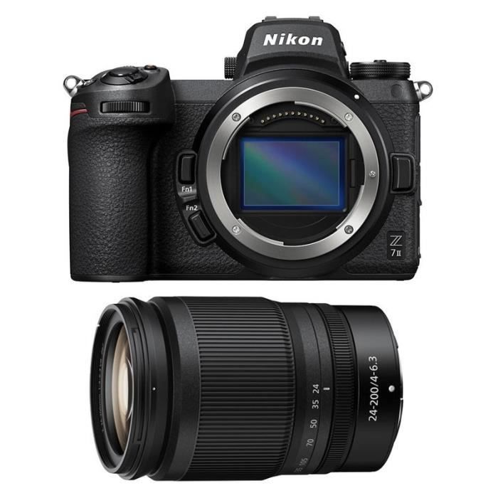 NIKON Hybride Z7 II + Objectif Z 24-200mm f/4-6.3 S - CMOS 24x36 - 45.7 Mpixels - Noir - 5 axes - 4K