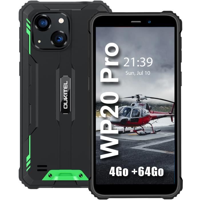 OUKITEL WP20 Pro Robuste Smartphone 4Go 64Go IP68 Étanche Batterie ...