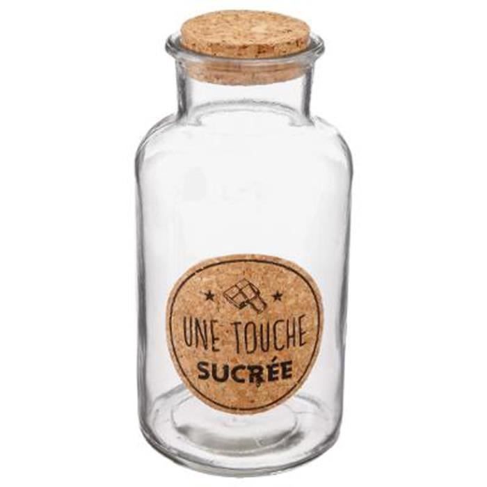 Petit verre clair liège couvercle bouteilles bocaux fête bonbons table de mariage faveurs 6x7
