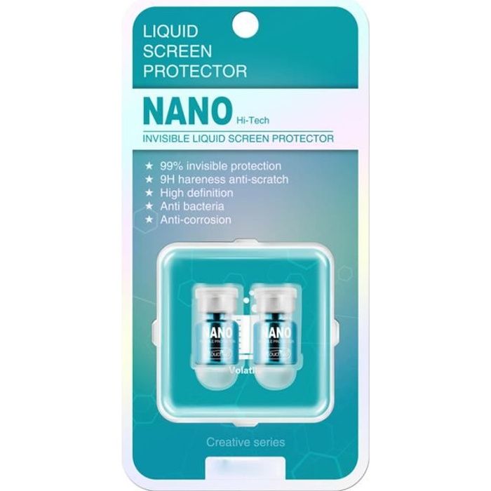 2 bouteilles Haute d finition Anti rayures Nano liquide protecteur d cran en verre