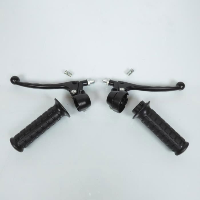 Poignée De Guidon Grise Lusito Type Off Road Vintage - 125 Mm - Pour Moto/cross/enduro - Neuf