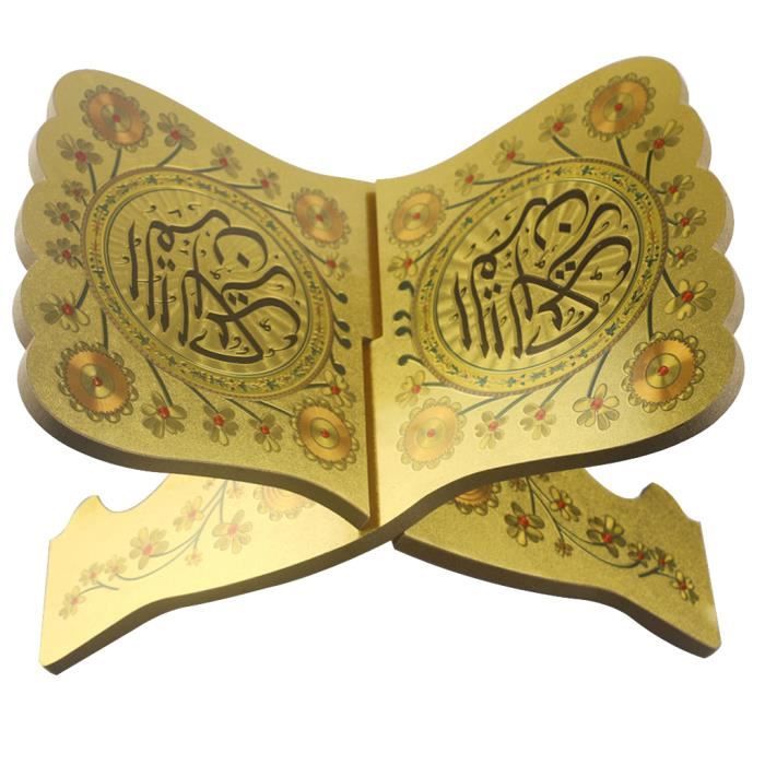Livre de prières Support Kuran Porte-Coran étagère en bois jaune