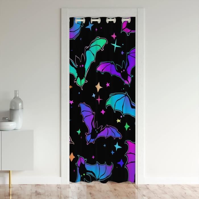 Décorations Halloween Toddmomy – Lot De 2 Rideaux De Fond/fenêtre, PVC, Pour Porte, Mur, Ambiance Effrayante