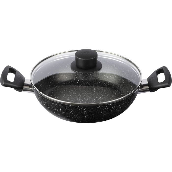 Sauteuse ESSENTIELB 28cm avec couvercle vert | Leroy Merlin