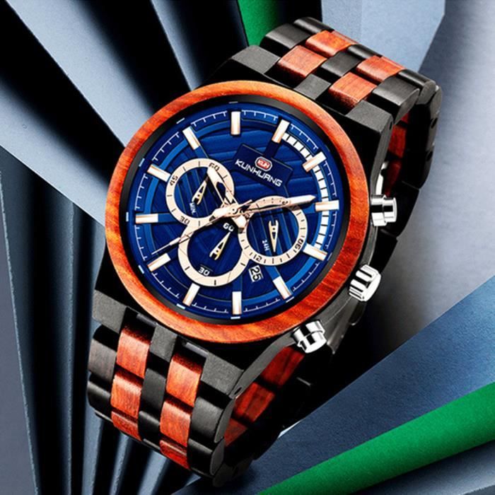 Montre bois luxe top