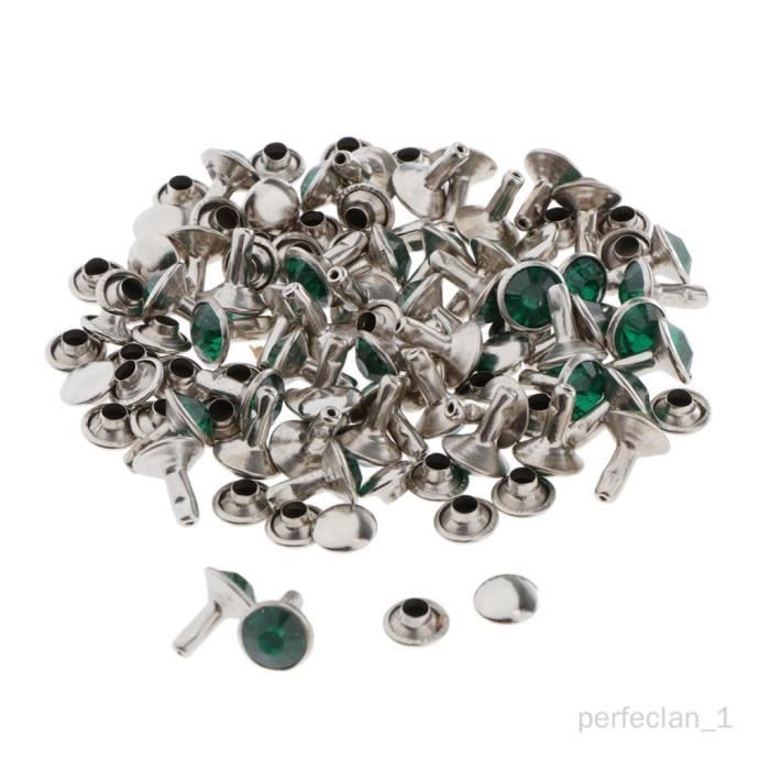 10 Rivets à Chapeau (clous à Riveter) Ronds En Métal - Pour Cuir, Sacs, Ceintures