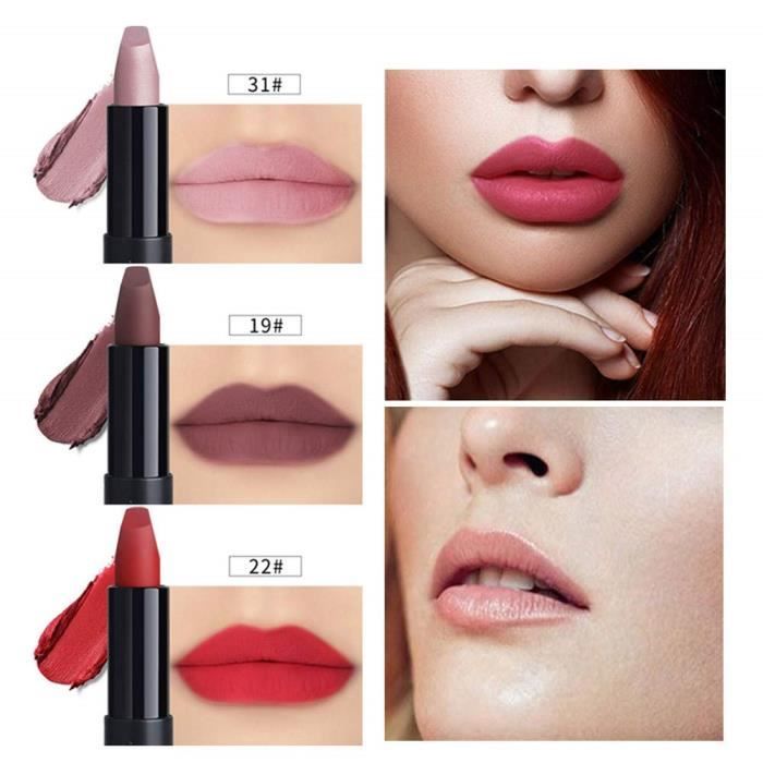 Shlk 3 Pcs Rouge à Lèvres Mat Superstay Matte Ink Lipstick