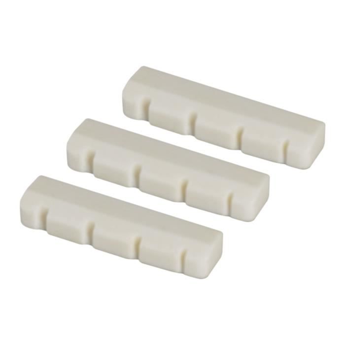 Quatre Corde Graphite Basse Écrou De Guitare 38mm X 3.5mm Noir, Blanc