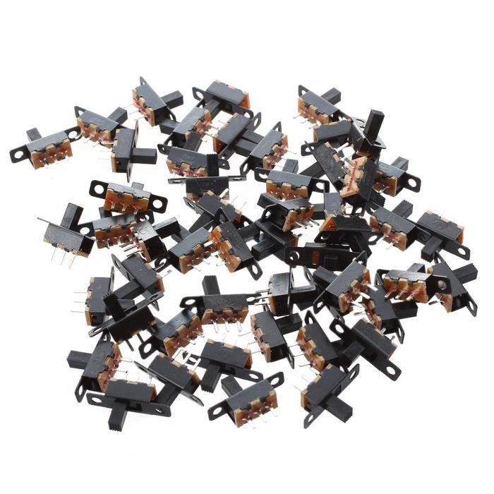 Interrupteur 2A 125V AC Lot De 10 Interrupteurs à Bascule Verticaux 1P2T - Tige 3 Broches De 3 Interrupteur Pour Audio