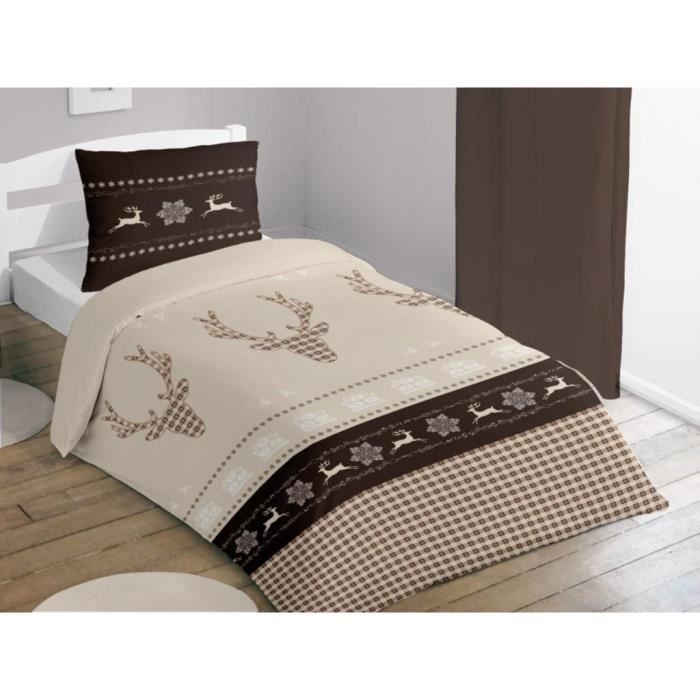 Parure De Draps 160x200cm Feuillage Rouge - Maison