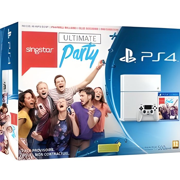 Console PS4 blanche Jeu Singstar Sony 500 Go 8 Go GDDR5