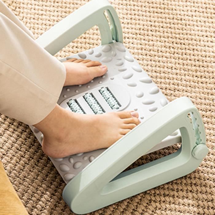 Repose-pieds - Q-CONNECT - Hauteur réglable - Effet massage - 43x32x11cm - Noir - Maison