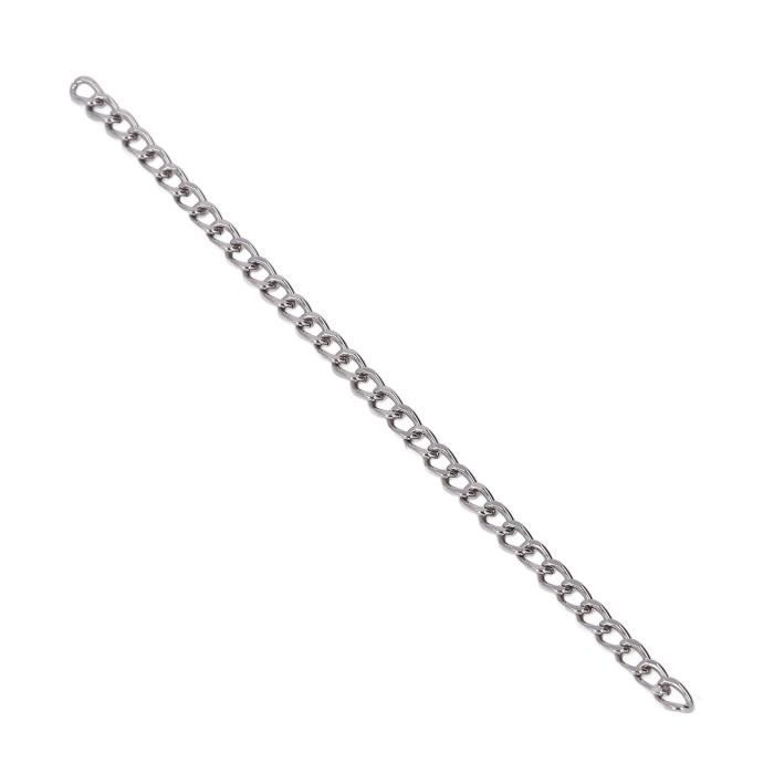 Chaîne Génoise Galvanisée – Diamètre 2 Mm, Longueur 5 M, Maille Soudée, Charge Max 22 Kg, Pour Suspensions, Laisses Ou Décoration