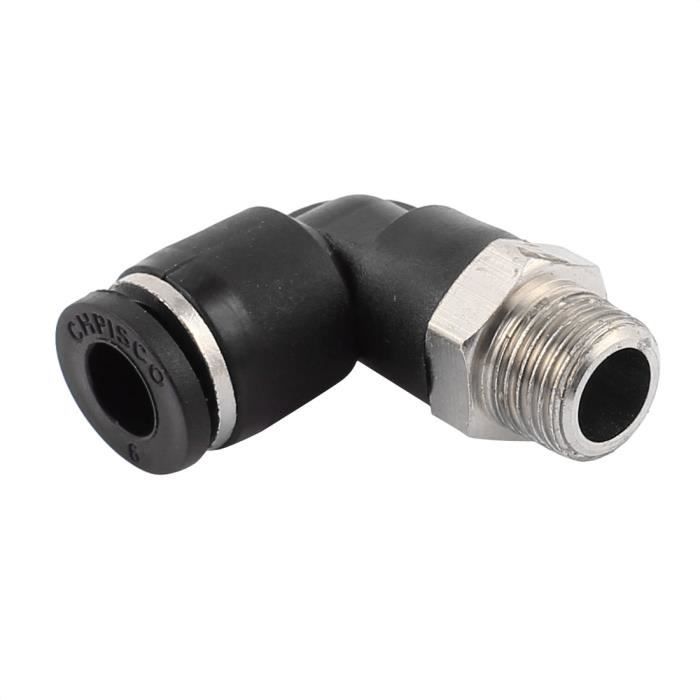 Raccord Coudé Enfichable Rapide Pour Filtre à Eau RO - Lot De 3, Compatible Tuyaux 1/4" Et 3/8" - 6
