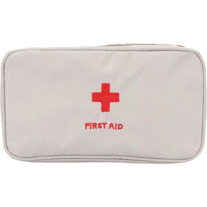 Trousse De Secours Vide Grande Capacité - Sac à Pharmacie Portable étanche Pour Maison, Voyage Ou Camping (Gris-bleu)