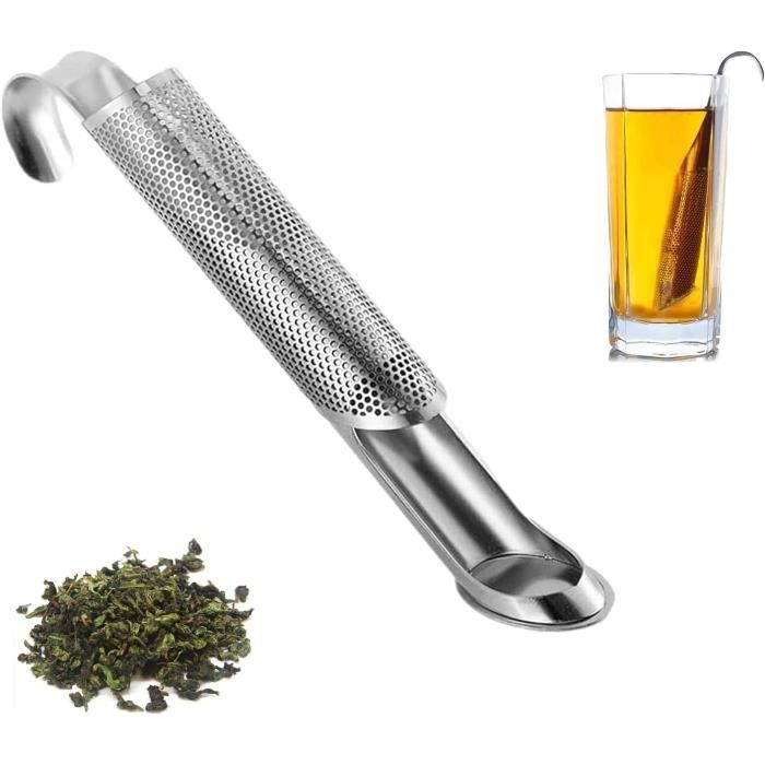 Lot De 2 Pailles En Acier Inoxydable Avec Cuillère Filtrante, Pour Thé Glacé, Cocktail, Avec 2 Brosses De Nettoyage (or Rose) D-V004