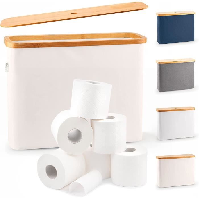 Relaxdays Corbeille Rangement 4 Compartiments Blanc - Organiseur Cosmétiques Salle De Bain 10x32x27cm