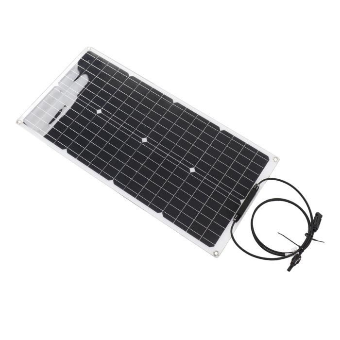 Topyond Kit De Panneaux Solaires 50W, Chargeur pour Maisons, Contrôleur De Charge Solaire 60a, avec 2 Sorties USB, pour Camping-Car, Panne