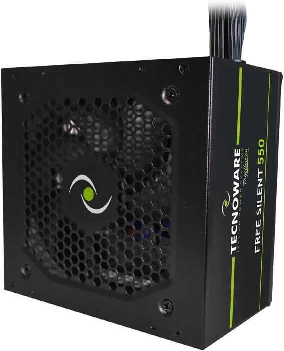 Tecnoware Power Systems Alimentation ATX Silent 550 Ventilateur 12 cm Silencieux 2 x SATA 1 x 24 Pôles 1 x 12V 4+4 Pôles 2 x Molex Protection contre Surtensions 550 - vue 2