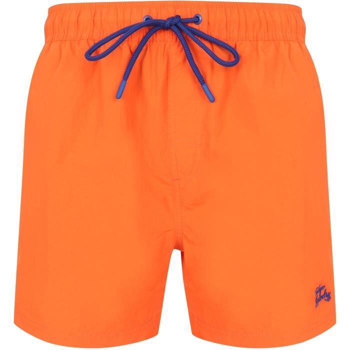 Short de bain pour homme orange fluo, taille S fluo modèle N3033 short de plage et short de bain