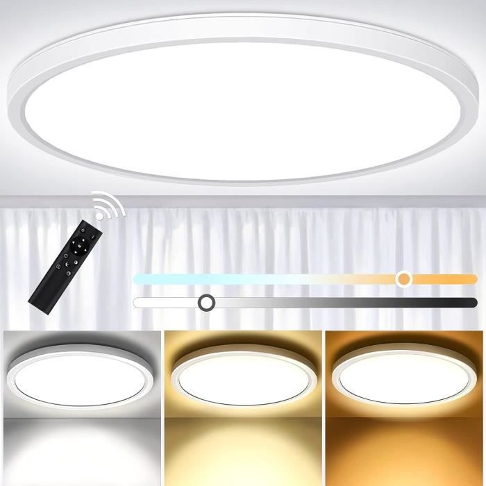 EXTRASTAR 24W 3000K-6500K Plafonnier LED Dimmable, 2200LM Luminaire