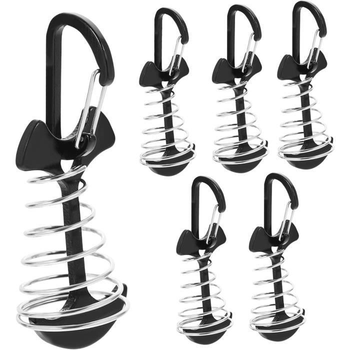 Kit De 4 Ancres Au Sol Avec Sangles - Ancre En Acier 30 Cm, Sangle 2,3 M (660 Lbs) - Pour Trampoline, Tente, Balançoire, équipement Extérieur