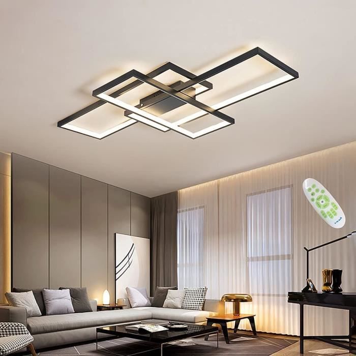 Plafonnier LED dimmable lampe de salon avec télécommande