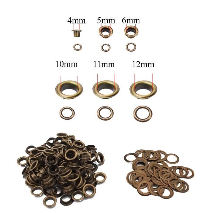 Rondelles En Aluminium De 15 Mm De Diamètre - Pour œillets, Passages, Artisanat (sacs, Tapisserie)