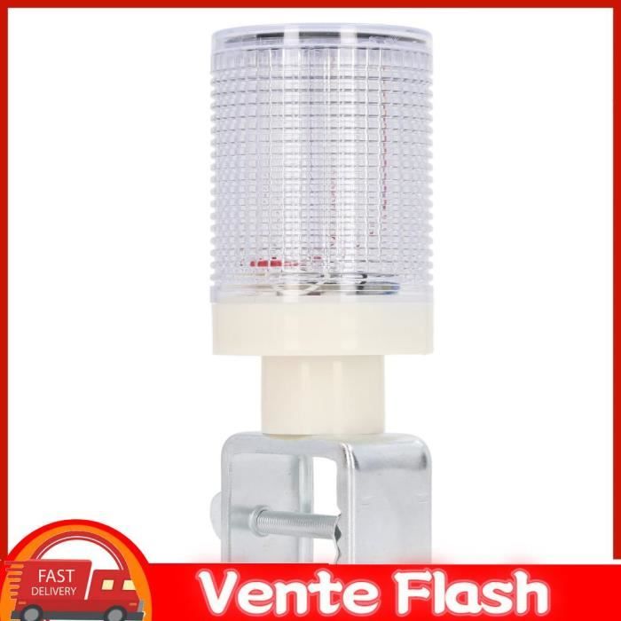 Lampe Stroboscopique Solaire D’avertissement – LED Rouge/bleu Clignotante – Panneau Solaire, Batterie Intégrée – PVC Ignifuge – Pour Chantier, Sécurité