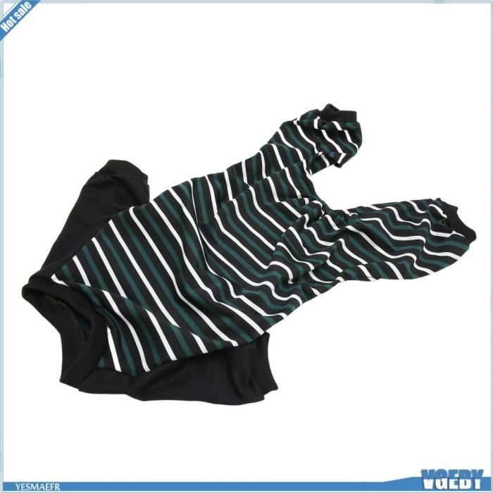 Meilleurs prix pour Pyjama pour chien - VGEBY - Rayé - Doux et extensible - Confortable et élégant - Facile à nettoyer