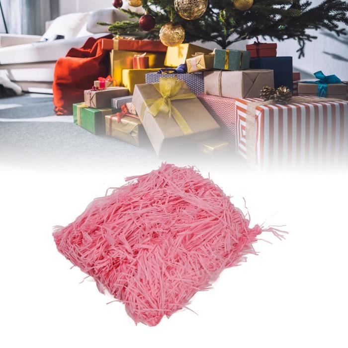 Raffia Déchiqueté Pour Remplissage Boîte Cadeau - 200 G - Noir - Biodégradable Et Réutilisable - Décoration Fête