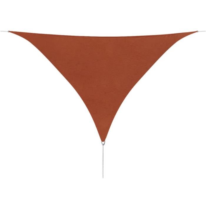 VidaXL Parasol en tissu Oxford triangulaire 5x5x5 m Ocre marron