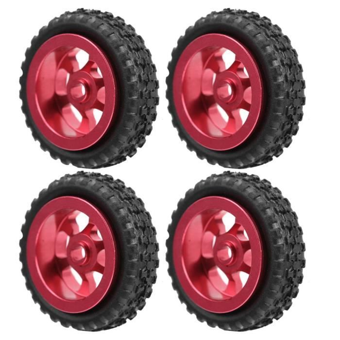 2 Pneus RC 1/8 Pour Voiture De Course - Caoutchouc + Jante ABS - Orange - Diam. 100 Mm
