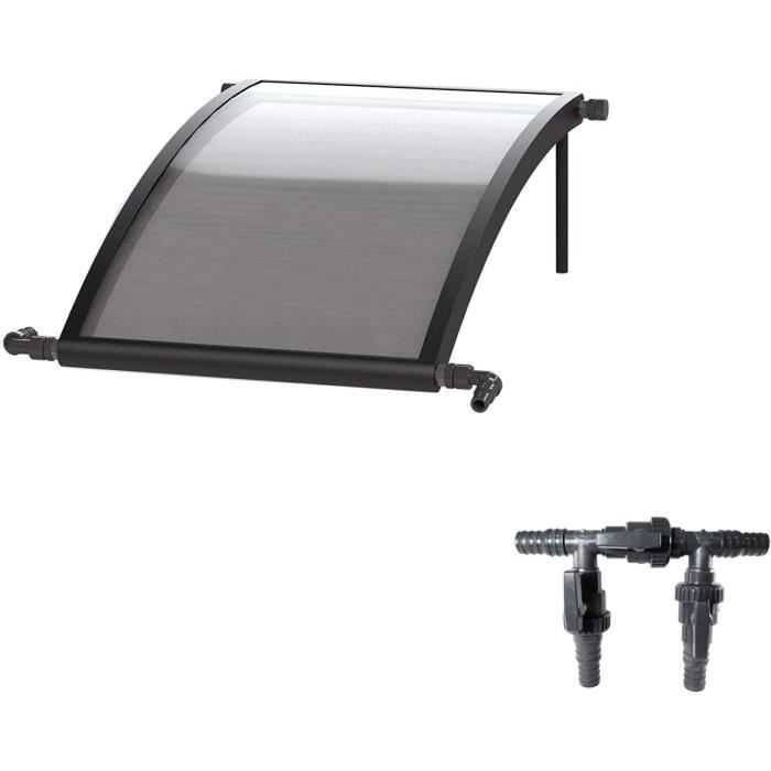 GOPLUS Chauffage Solaire Piscine en PE,2 Panneaux de Chauffage Solaire de 600X75 CM pour Piscine