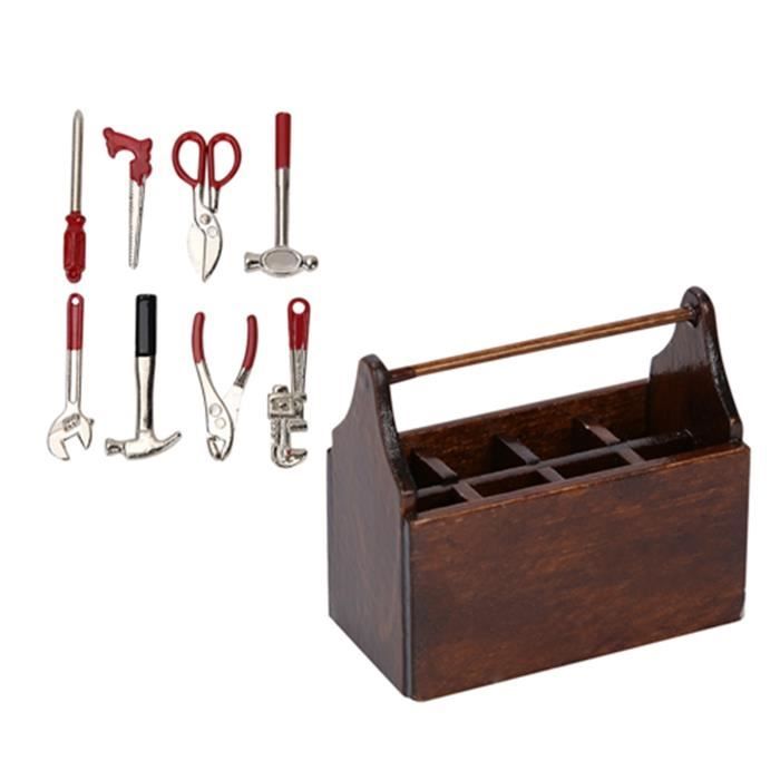Mini Boîte Aux Lettres En Bois Pour Maison De Poupée – Set Avec 3 Colis Et 3 Enveloppes – Décoration Miniature