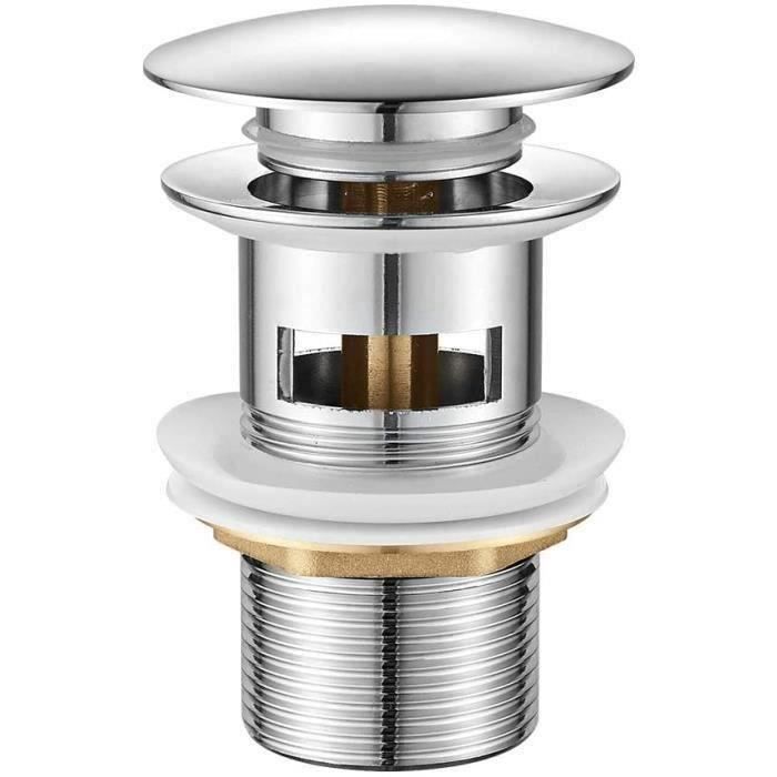 Bonde clic-clac pop-up 69mm pour lavabo de salle de bain, lavabo de cuisine, lavabo de salle de bain, bouchon en laiton massif plaqué chrome Bonde clic-clac pop-up 69mm pour lavabo de salle de bain, lavabo de cuisine, lavabo de salle de bain, bouchon en laiton massif plaqué chrome