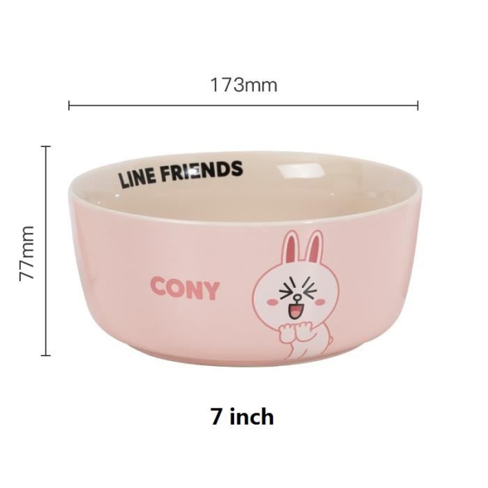 6 Petits Bols à Dessert En Céramique 300 Ml - Motif Animaux Dessin Animé Multicolore - Micro-ondes Et Lave-vaisselle