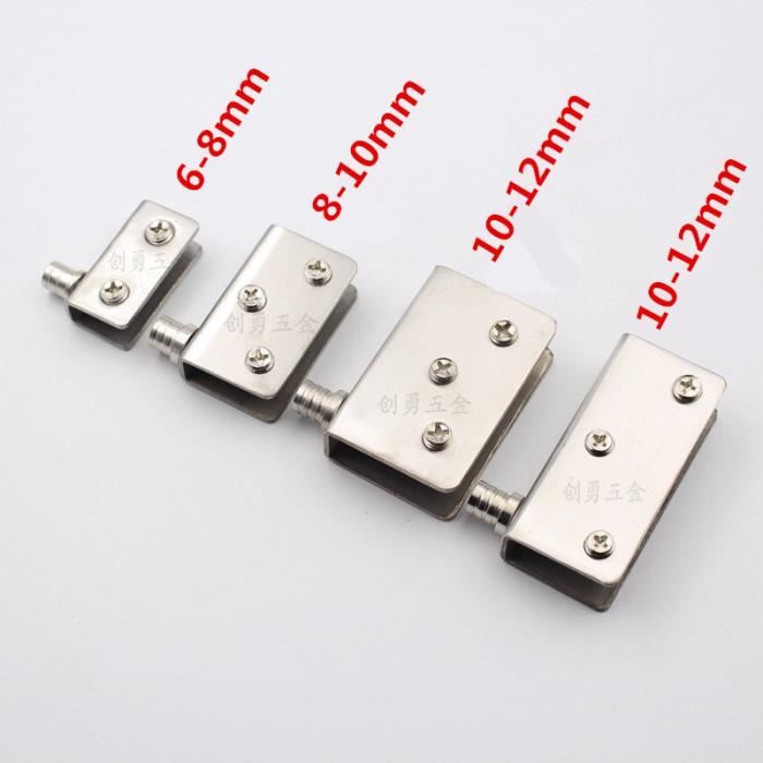 Charnière Pivotante En Acier Inoxydable Pour Verre De 5 à 8 Mm – Fixation Par Clip