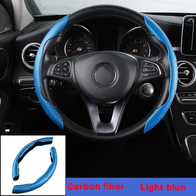 SHANSHAN Couvre Volant Voiture Housse De Volant De Voiture Pour Peugeot 207 2006-2014 Pour Expert 2008-2016 Pour Partner 2009-2018 Pour Scudo 2010-2016