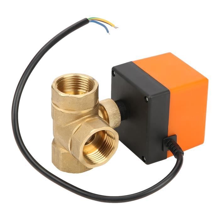 Vanne à Boisseau Sphérique Hydraulique 3 Voies - Pression 500 Bar, Filetage G1/2 - Acier Carbone, Pour Eau, Huile, Gaz