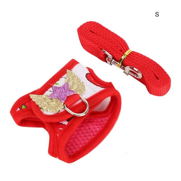 Harnais Et Laisse Pour Lapin - Tissu Maillé Respirant, 3 Tailles (S, M, L), Pour Promenades En Sécurité