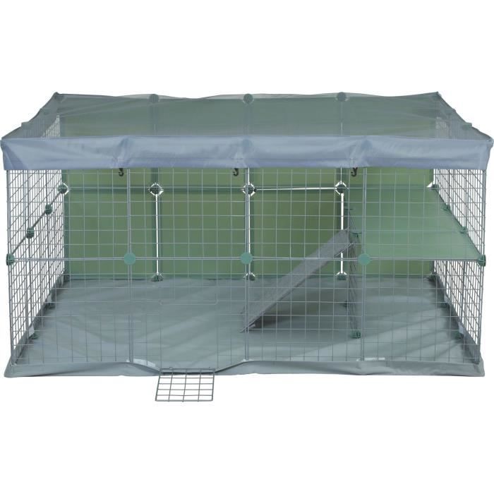 Enclos modulable - ZOLUX - Neo park - Parc pour petits animaux - Lapins - 140X105X70 - 184 m²
