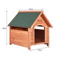 Niche pour chien XXL 85x71x88 cm avec toit pointu rabattable maison pour chien abri pour chien en bois niche pour chat chenil-1