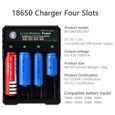 DAMILY® Chargeur de Batterie Universel - 4 Slots Chargeur Batterie - Pour 18650 LI-ION Accus Batterie Rechargeable-1